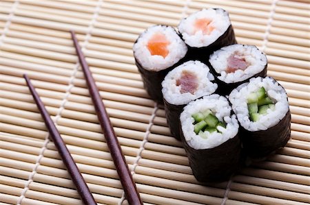 Traditional japanese food, Sushi Stock Photo - Budget Royalty-Free & Subscription, Code: 400-04340065