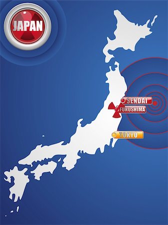 simsearch:400-04361437,k - Vector - Japan Earthquake and Tsunami Disaster 2011 Photographie de stock - Aubaine LD & Abonnement, Code: 400-04340187