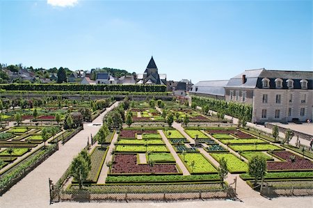 garden in  villandry, france Photographie de stock - Aubaine LD & Abonnement, Code: 400-04340347