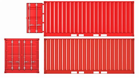 Opened and closed container isolated on white background, front and side view Photographie de stock - Aubaine LD & Abonnement, Code: 400-04340391