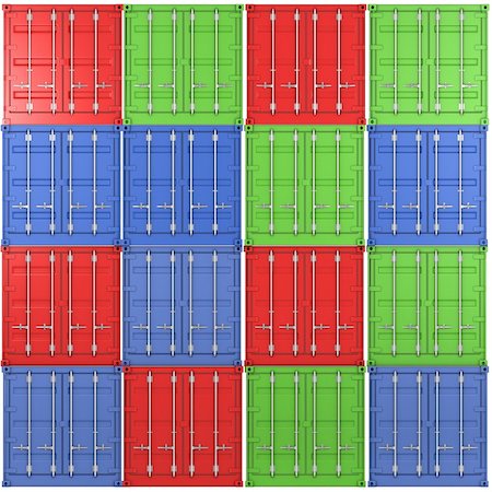 simsearch:400-06631279,k - Square background made of multiple color freight containers Stockbilder - Microstock & Abonnement, Bildnummer: 400-04340393