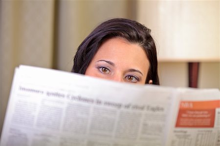 Woman's eyes reading Stock Photo - Budget Royalty-Free & Subscription, Code: 400-04340471