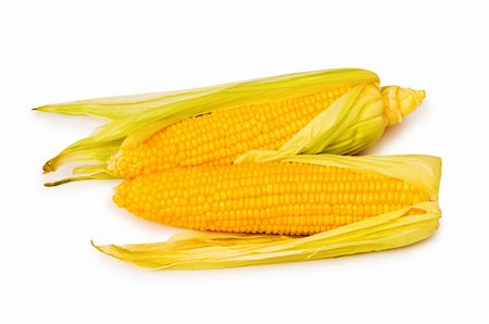 simsearch:400-04243170,k - Corn cobs isolated on the white background Stock Photo - Budget Royalty-Free & Subscription, Code: 400-04340586
