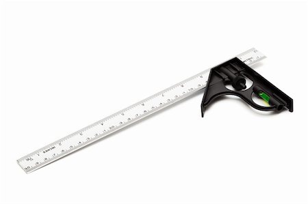 simsearch:400-07919463,k - ruler with the level on a white background Stock Photo - Budget Royalty-Free & Subscription, Code: 400-04340628