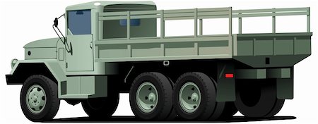 side view of a semi truck - Vector color illustration of  truck .  (Simple gradients only - no gradient mesh.) Stock Photo - Budget Royalty-Free & Subscription, Code: 400-04340655
