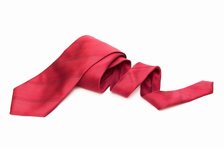 red striped necktie on a white background Fotografie stock - Microstock e Abbonamento, Codice: 400-04340653