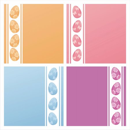 simsearch:400-04350939,k - set of 4 cute easter backgrounds Stock Photo - Budget Royalty-Free & Subscription, Code: 400-04340686