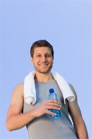 Man drinking water after the gym Stock Photo - Budget Royalty-Free & Subscription, Code: 400-04341553