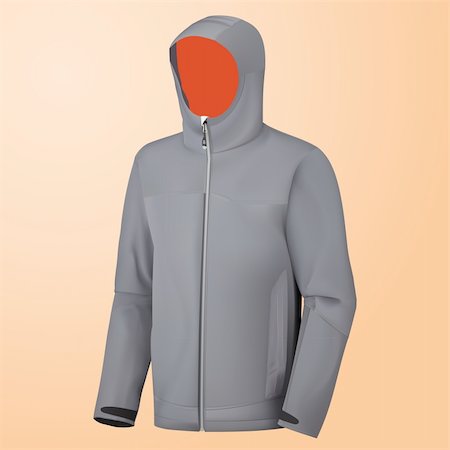 fthes (artist) - vector gray hoody jacket Stockbilder - Microstock & Abonnement, Bildnummer: 400-04341715