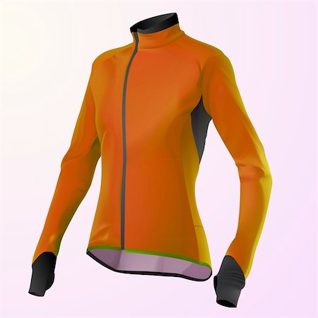 fthes (artist) - vector orange women's jacket Stockbilder - Microstock & Abonnement, Bildnummer: 400-04341720