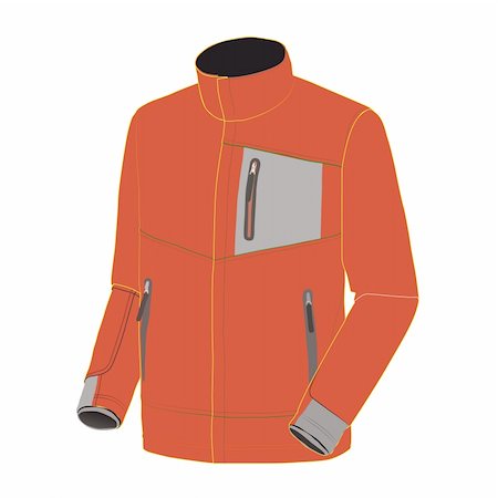 fthes (artist) - vector red hooded jacket Stockbilder - Microstock & Abonnement, Bildnummer: 400-04341722