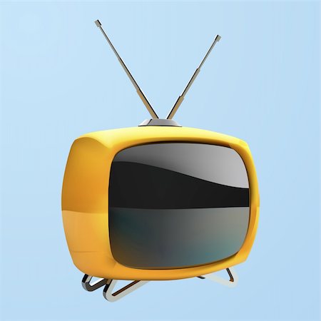 fthes (artist) - vector illustration of a retro orange tv Stockbilder - Microstock & Abonnement, Bildnummer: 400-04341723