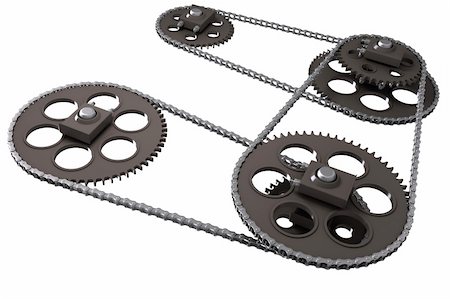 simsearch:400-04612231,k - Element of chain drive isolated on white background Stockbilder - Microstock & Abonnement, Bildnummer: 400-04342091