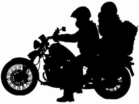 simsearch:400-08498522,k - motorcycle and bikers silhouettes against white background, abstract vector art illustration Photographie de stock - Aubaine LD & Abonnement, Code: 400-04342120