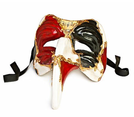 Carnival in Venice,  Venetian Mask isolated on the white background. Fotografie stock - Microstock e Abbonamento, Codice: 400-04342149