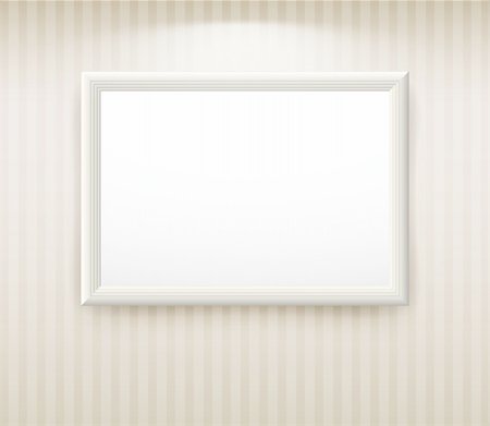 3d empty frame on the wall. Vintage background Stock Photo - Budget Royalty-Free & Subscription, Code: 400-04342457