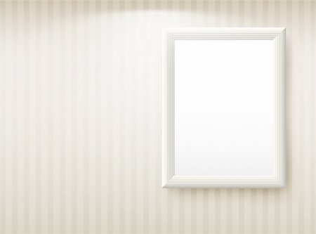 3d empty frame on the wall. Vintage background Stock Photo - Budget Royalty-Free & Subscription, Code: 400-04342458