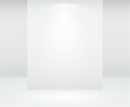 simsearch:400-07176660,k - Gallery Interior with empty wall and lights. Vector illustration Foto de stock - Super Valor sin royalties y Suscripción, Código: 400-04342451