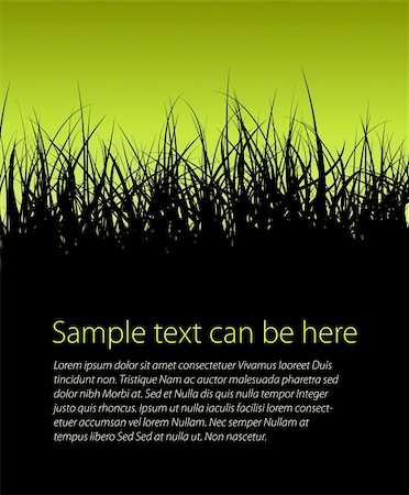 simple grass pattern - Green vector grass background with place for your text Stock Photo - Budget Royalty-Free & Subscription, Code: 400-04342494