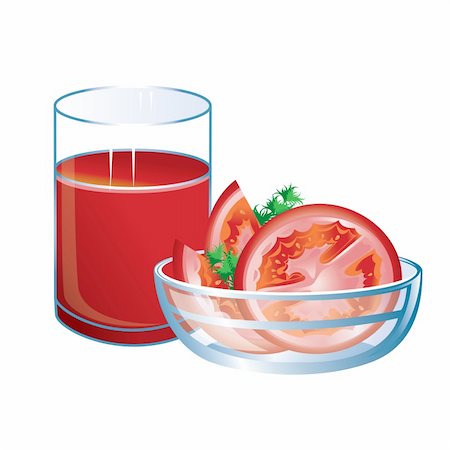 simsearch:400-05911768,k - Tomato juice with glass and tomatoes. Vector version is available in portfolio. Photographie de stock - Aubaine LD & Abonnement, Code: 400-04342529