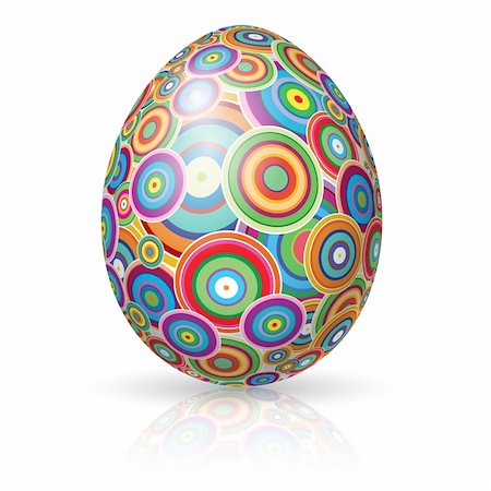 simsearch:400-05671830,k - Easter Egg. Vector illustration on white background for design Foto de stock - Royalty-Free Super Valor e Assinatura, Número: 400-04342522