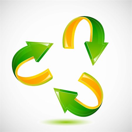 simsearch:400-04384469,k - illustration of recycle arrow on isolated background Stock Photo - Budget Royalty-Free & Subscription, Code: 400-04342673