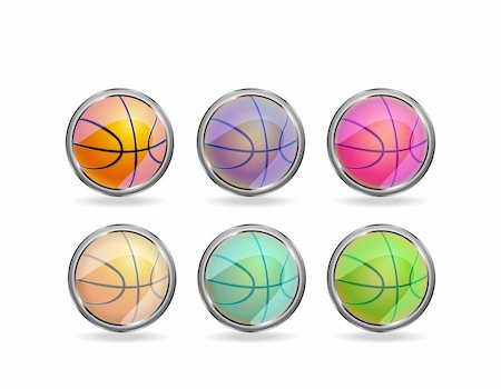 simsearch:858-03049840,k - sport ball icon set - basketball. Vector illustration Photographie de stock - Aubaine LD & Abonnement, Code: 400-04342749
