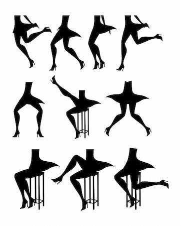Ten woman legs silhouettes Foto de stock - Royalty-Free Super Valor e Assinatura, Número: 400-04342790