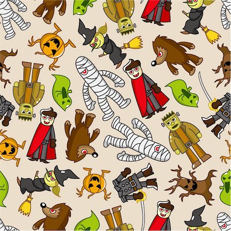 simsearch:400-09046433,k - seamless monster pattern Foto de stock - Super Valor sin royalties y Suscripción, Código: 400-04342793