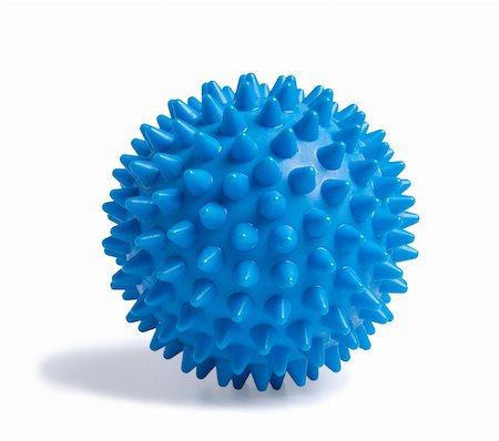 prickly object - Spiny plastic blue massage ball isolated on white Stock Photo - Budget Royalty-Free & Subscription, Code: 400-04342856