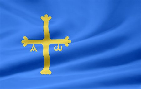 High resolution flag of Asturia Stock Photo - Budget Royalty-Free & Subscription, Code: 400-04342878