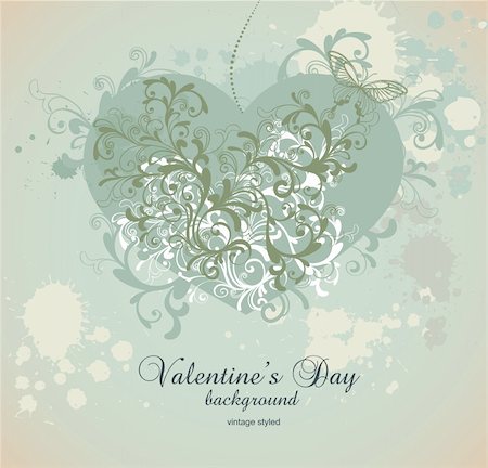 Vintage  Valentine's Day background Stock Photo - Budget Royalty-Free & Subscription, Code: 400-04342904