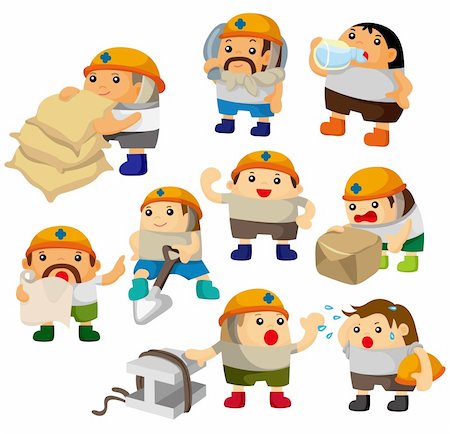 cartoon worker icon Stock Photo - Budget Royalty-Free & Subscription, Code: 400-04342945