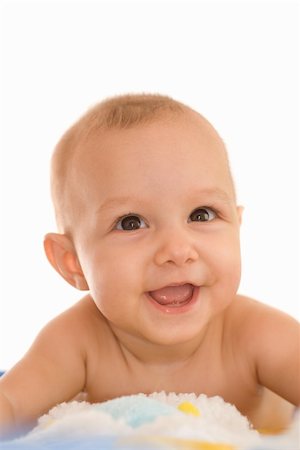 nice baby on a white background Photographie de stock - Aubaine LD & Abonnement, Code: 400-04343053