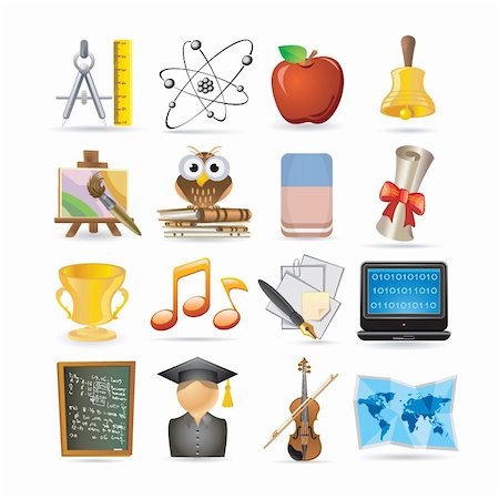 simsearch:400-04225674,k - education set Stock Photo - Budget Royalty-Free & Subscription, Code: 400-04343098
