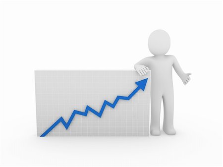 simsearch:400-08159289,k - 3d human arrow growth success business blue diagram Stockbilder - Microstock & Abonnement, Bildnummer: 400-04343429