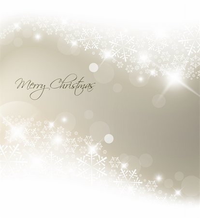 Light silver abstract Christmas background with white snowflakes Stock Photo - Budget Royalty-Free & Subscription, Code: 400-04343625