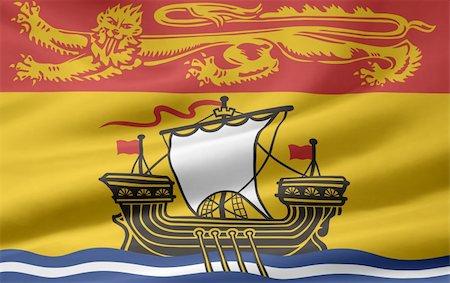 High resolution flag of New Brunswick Stock Photo - Budget Royalty-Free & Subscription, Code: 400-04343647