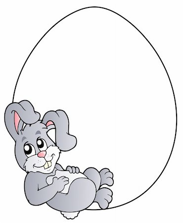 simsearch:400-04628759,k - Bunny in blank Easter egg - vector illustration. Foto de stock - Super Valor sin royalties y Suscripción, Código: 400-04343813