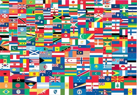 All flags of the world, vector illustration Photographie de stock - Aubaine LD & Abonnement, Code: 400-04343931