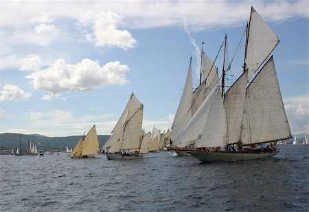 beautiful sailing boats in a regata racing Stock Photo - Budget Royalty-Free & Subscription, Code: 400-04343971