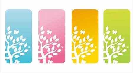simsearch:400-04361173,k - set of 4 colorful floral banners Stock Photo - Budget Royalty-Free & Subscription, Code: 400-04354223