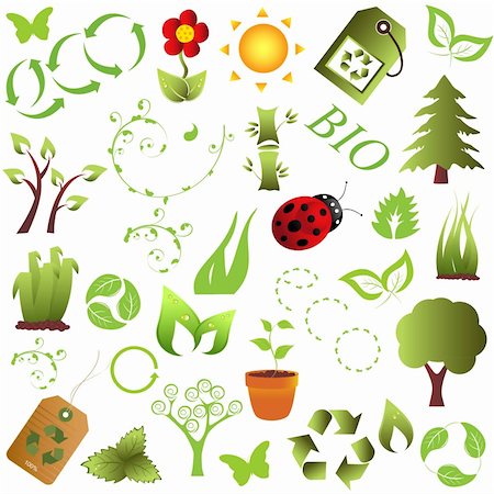 Ecology and clean environment objects Stock Photo - Budget Royalty-Free & Subscription, Code: 400-04354518