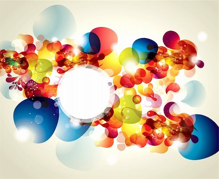 flower sale - Abstract vector illustration with transparent splashes and bubbles Stock Photo - Budget Royalty-Free & Subscription, Code: 400-04354565