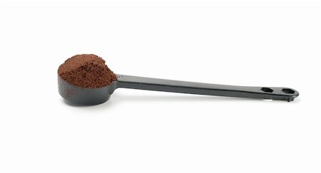 Coffee in  plastic  spoonon  white background Stock Photo - Budget Royalty-Free & Subscription, Code: 400-04354769