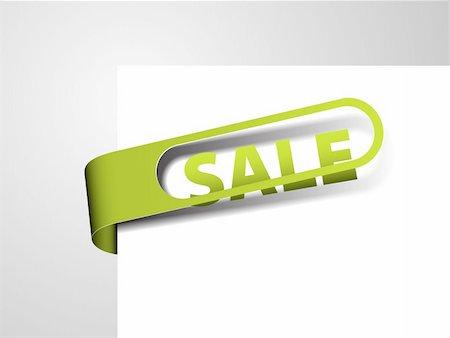 simsearch:400-04730082,k - Green paper tag - Vector sale announcement Stockbilder - Microstock & Abonnement, Bildnummer: 400-04354827