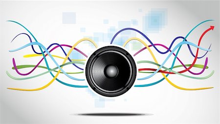 simsearch:400-04659104,k - Abstract Background with speaker and lines. eps10 vector illustration Photographie de stock - Aubaine LD & Abonnement, Code: 400-04354874