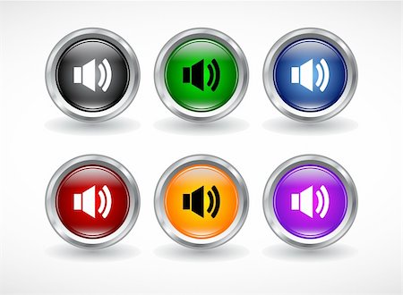 simsearch:400-05008263,k - Color metal buttons for web. Vector illustration. Stock Photo - Budget Royalty-Free & Subscription, Code: 400-04355070