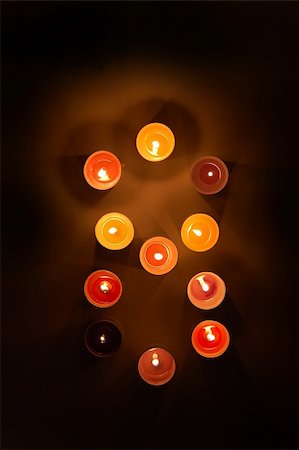 remembrance candle - Arabic numer 8 from candles. Background. Stock Photo - Budget Royalty-Free & Subscription, Code: 400-04355081