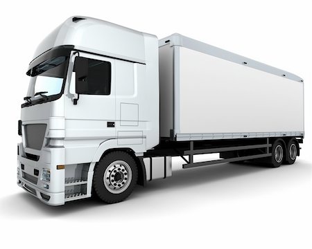 simsearch:400-07266163,k - 3D Render of a Cargo Delivery Vehicle Stock Photo - Budget Royalty-Free & Subscription, Code: 400-04355257